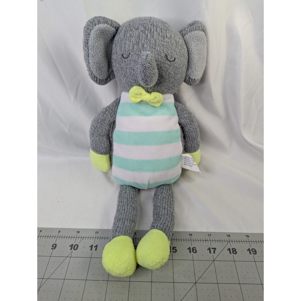 Target Cloud Island Elephant Gray Knit Plush 14 Inch 2017 Stuffed‎ Animal Toy